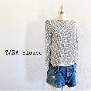 B&W blouse by ZARA sz S